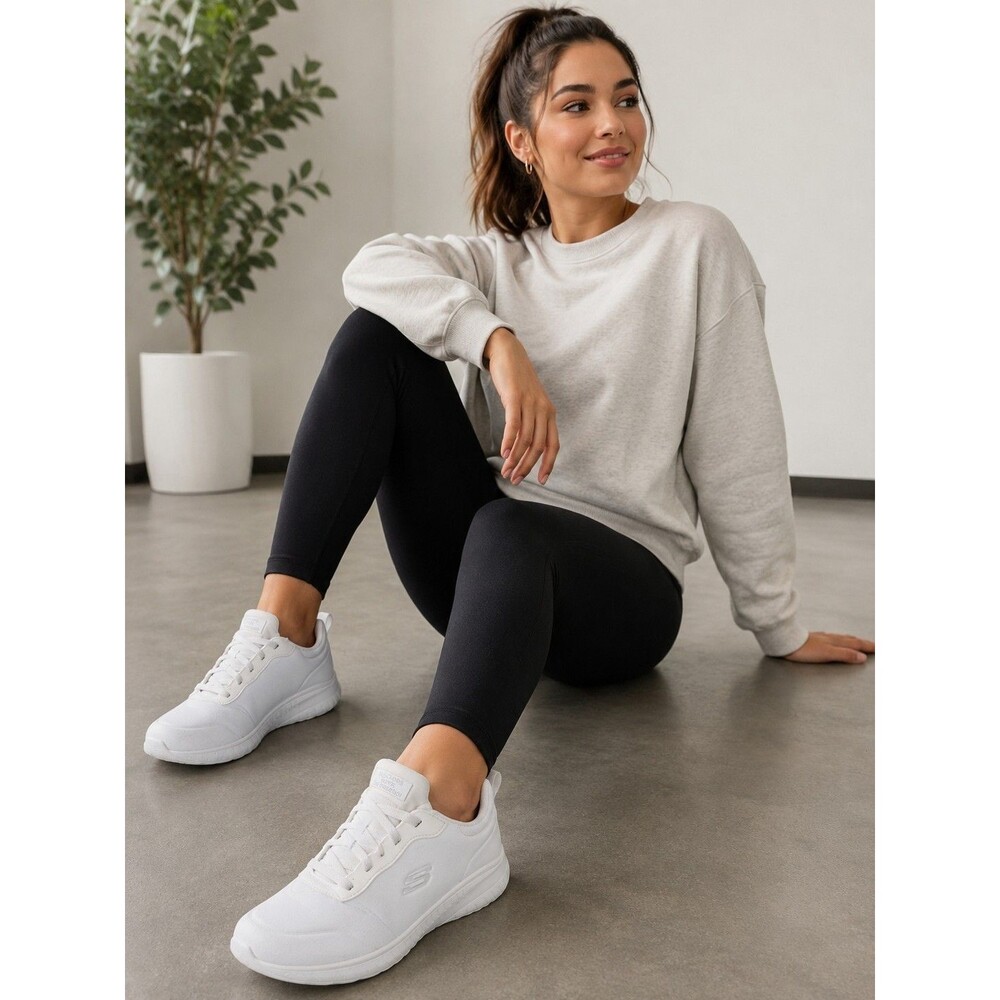 Skechers Work Slip Resistant White Lace-Up Sneakers – Women's Comfort Work Shoes
